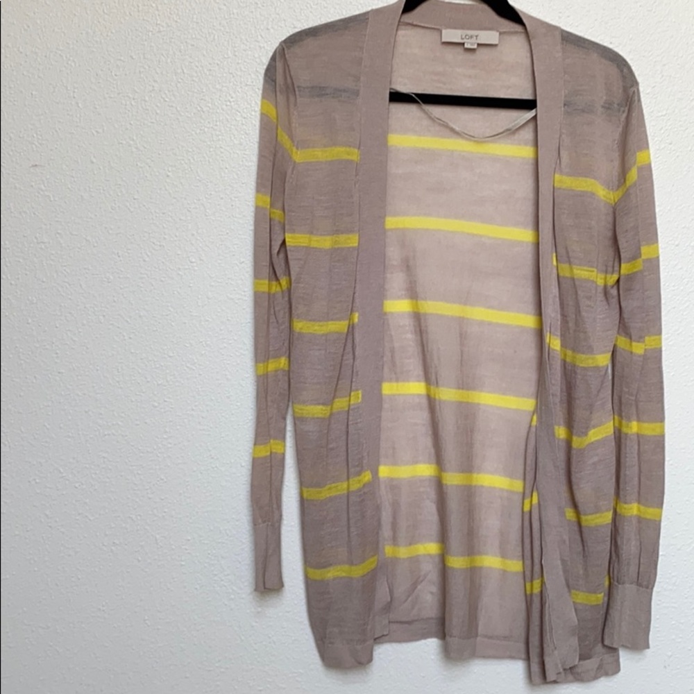 LOFT by ANN TAYLOR | Nude/Yellow Fall Cardigan